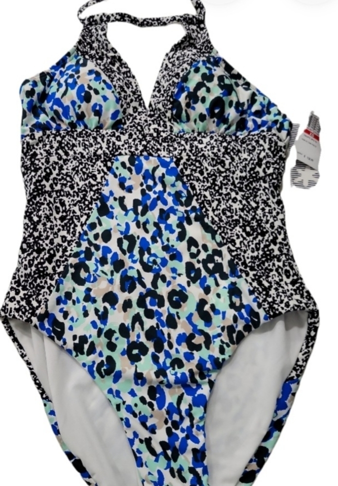 Splendid Tropic Spots One Piece Halter Swimsuit Size XS